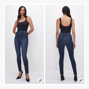 Good American Power Pull On Jeans Indigo Size XL